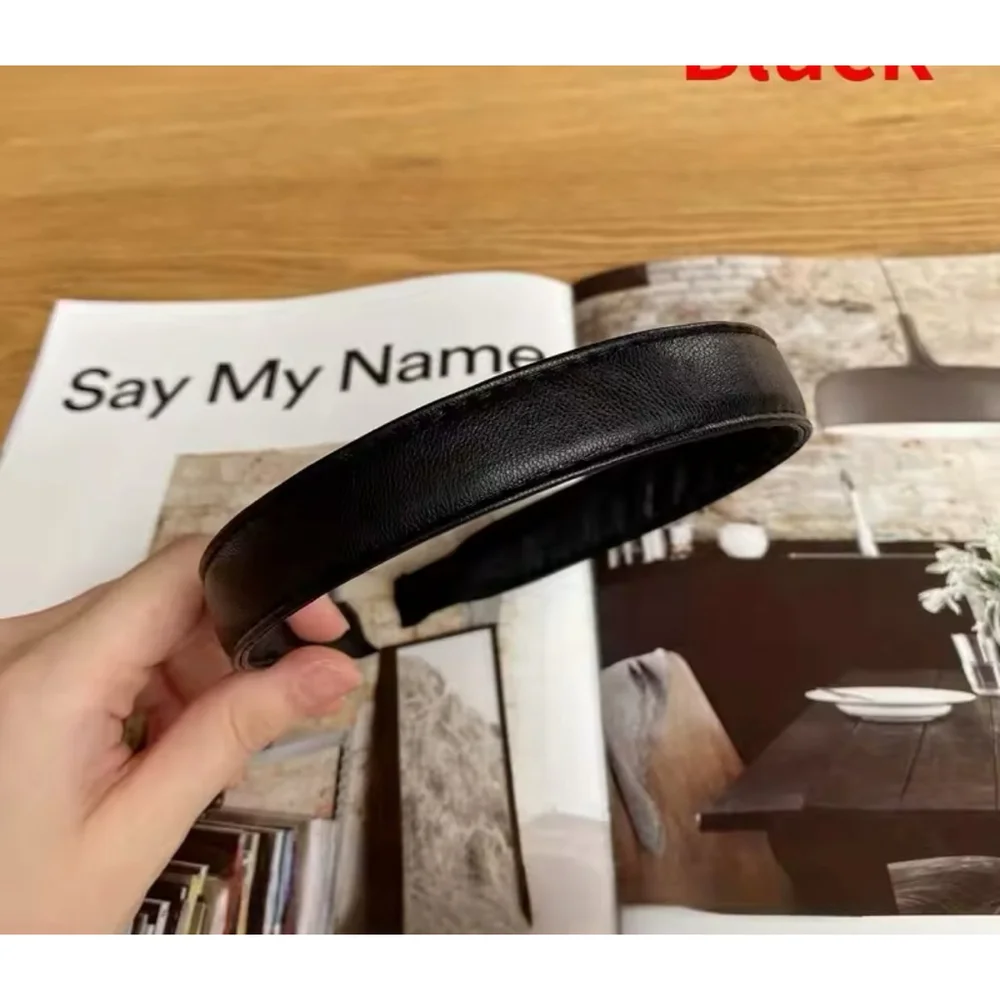 Women's Faux Leather Headband One‎ Size Black